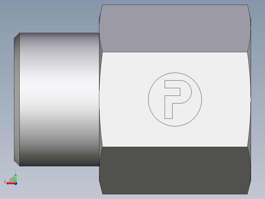 卡套式工业通用硬管接头EO_Swivel_connector_GAI14SM71X后视图