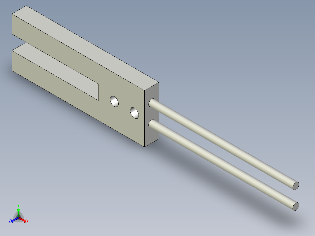 槽型光纤FT-U88正等轴测图