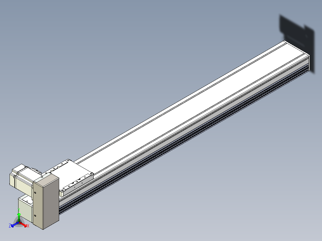 同步带全封闭直线模组TPA-HCB-105D-90-L800-RU-C-P20-N3主视图