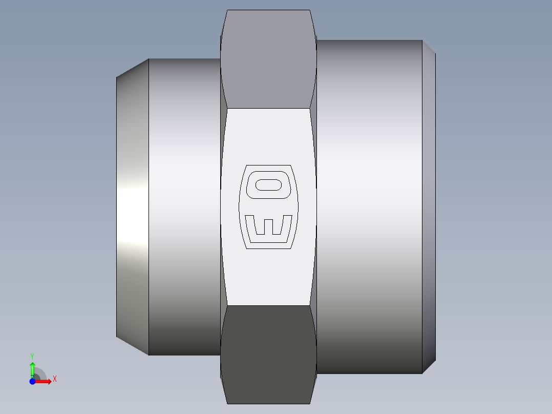 卡套式工业通用硬管接头EO_Weld_connector_AS35L71X前视图