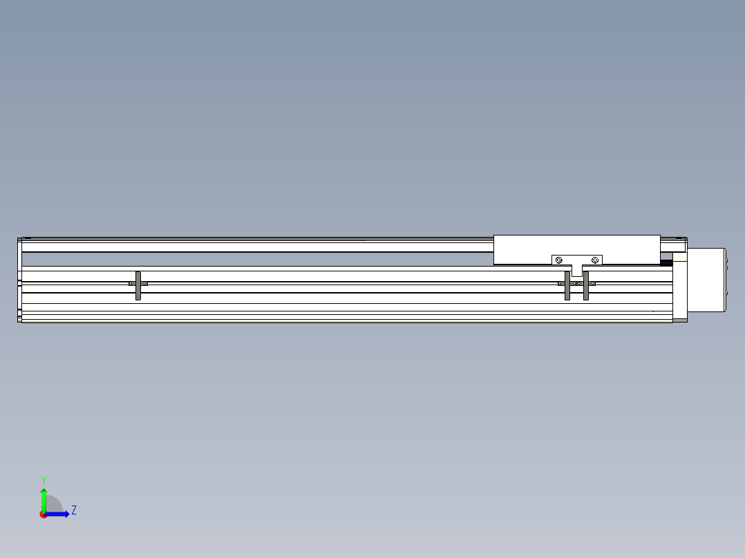 Toyo东佑达直线模组-ETH22-600-BL-400W左视图