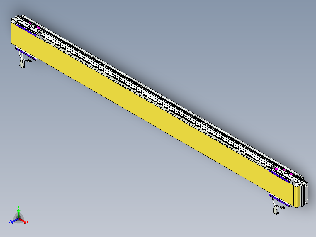 威洛博VL系列直线电机模组-2VL14S2-S1750正等轴测图