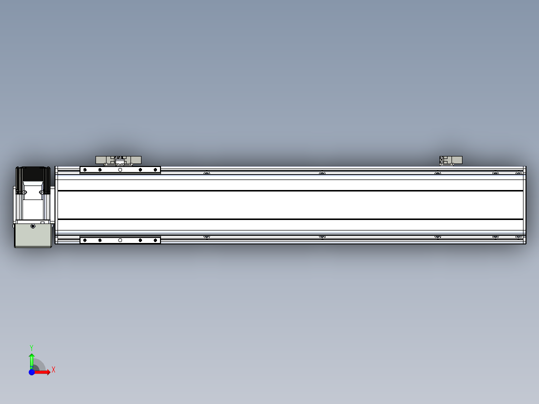 同步带滑台-半封闭B13H-L45-S550-LU-P40-D3前视图