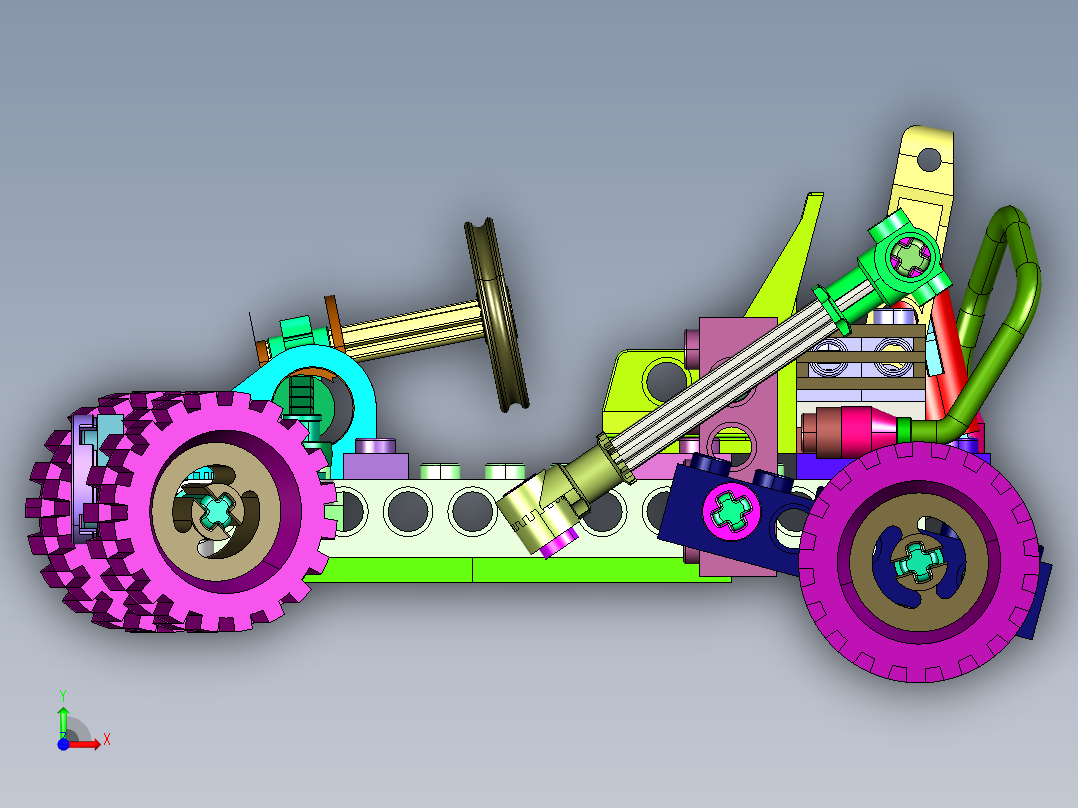 跑跑卡丁车小汽车模型前视图