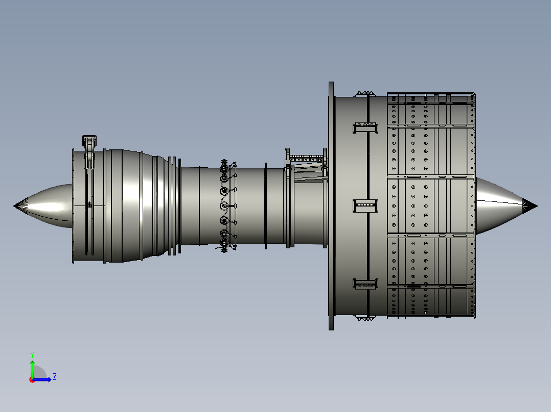 航空发动机左视图