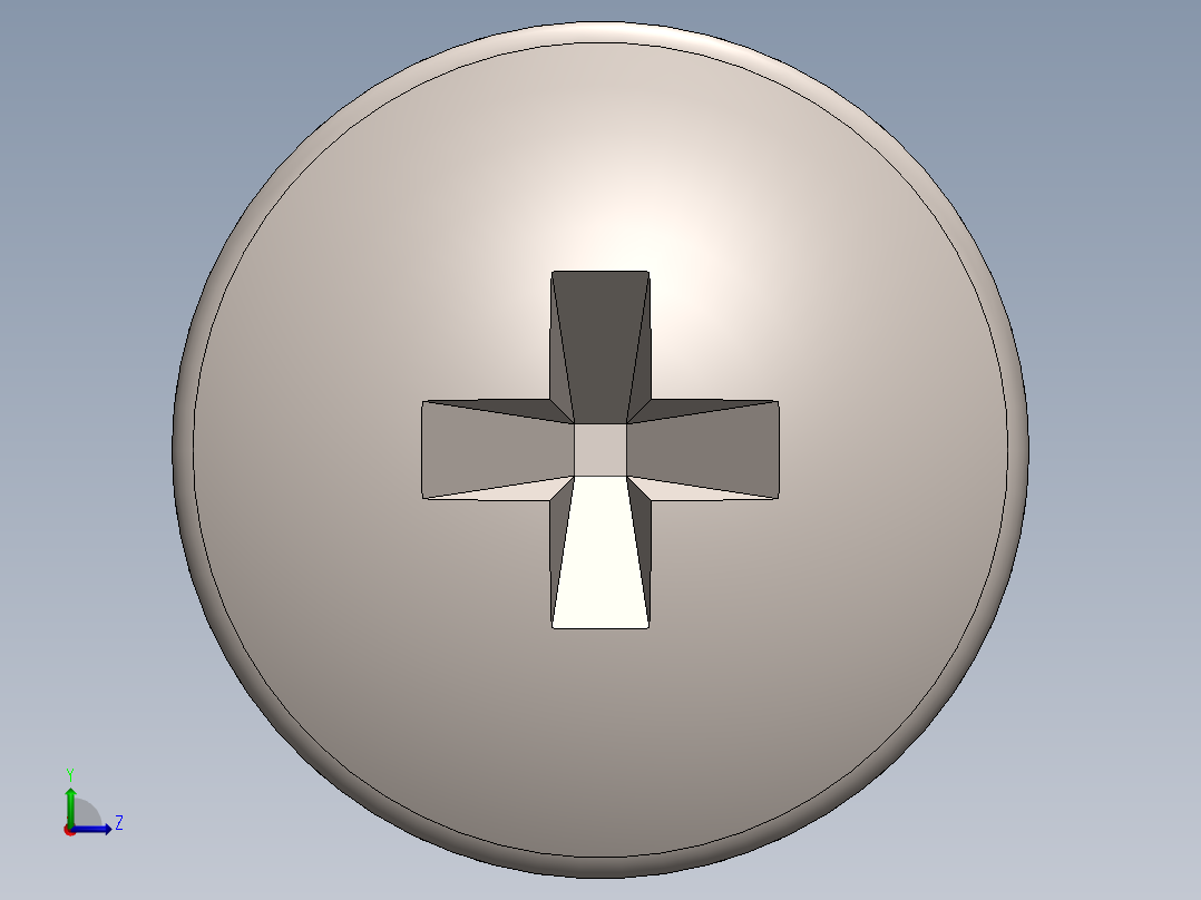 螺丝 M2 x 十字盘头-M2 x 8 Screw head.SLDPRT左视图