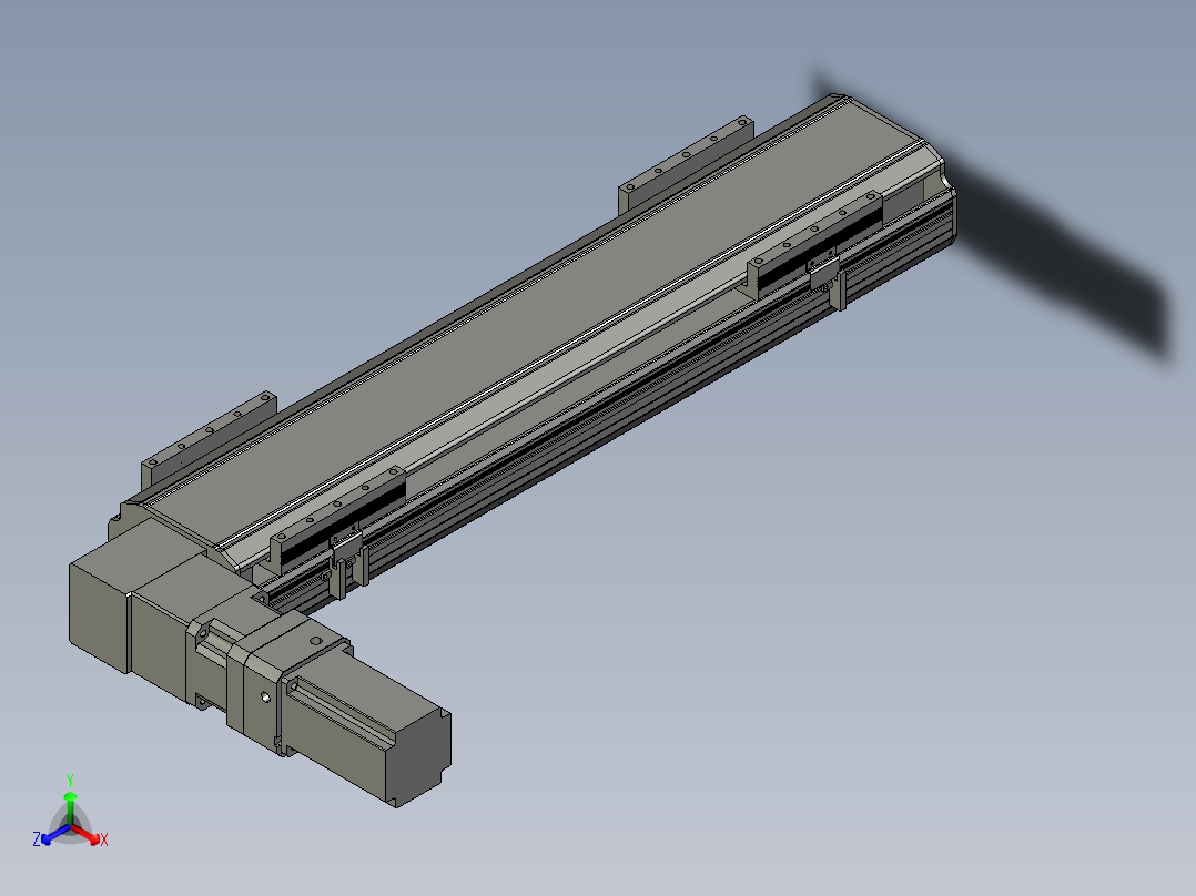 直线模组LHB17-L40-S550-L(B)设计图纸正等轴测图
