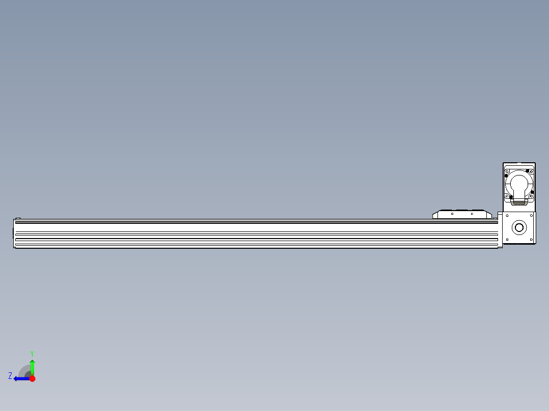 同步带全封闭直线模组TPA-HCB-85D-90-L800-RU-Y-P20-N3右视图