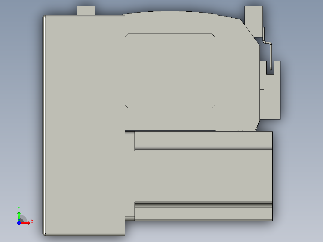 直线模组WG-LHB12-S1850-LD设计图纸前视图