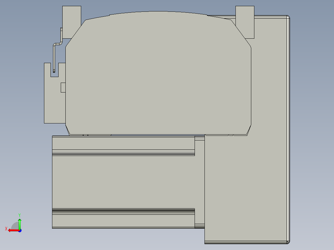 直线模组WG-LHB12-S1850-LD设计图纸后视图