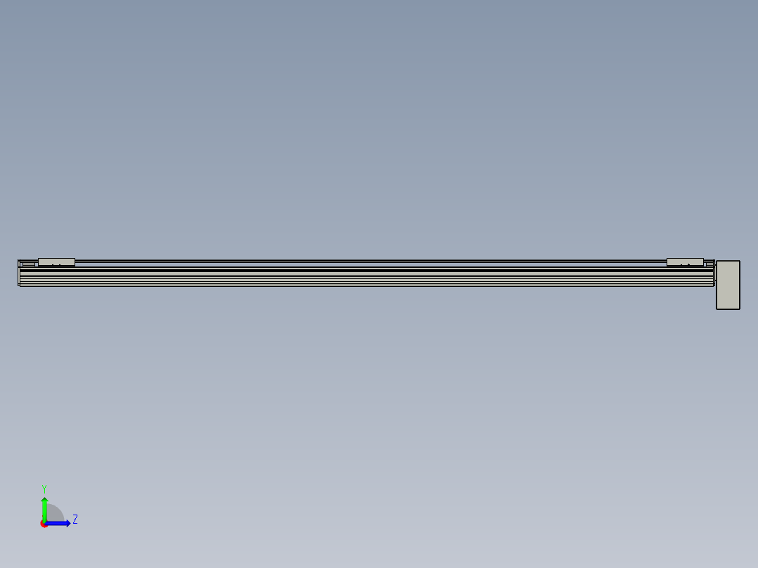 直线模组WG-LHB12-S1850-LD设计图纸左视图