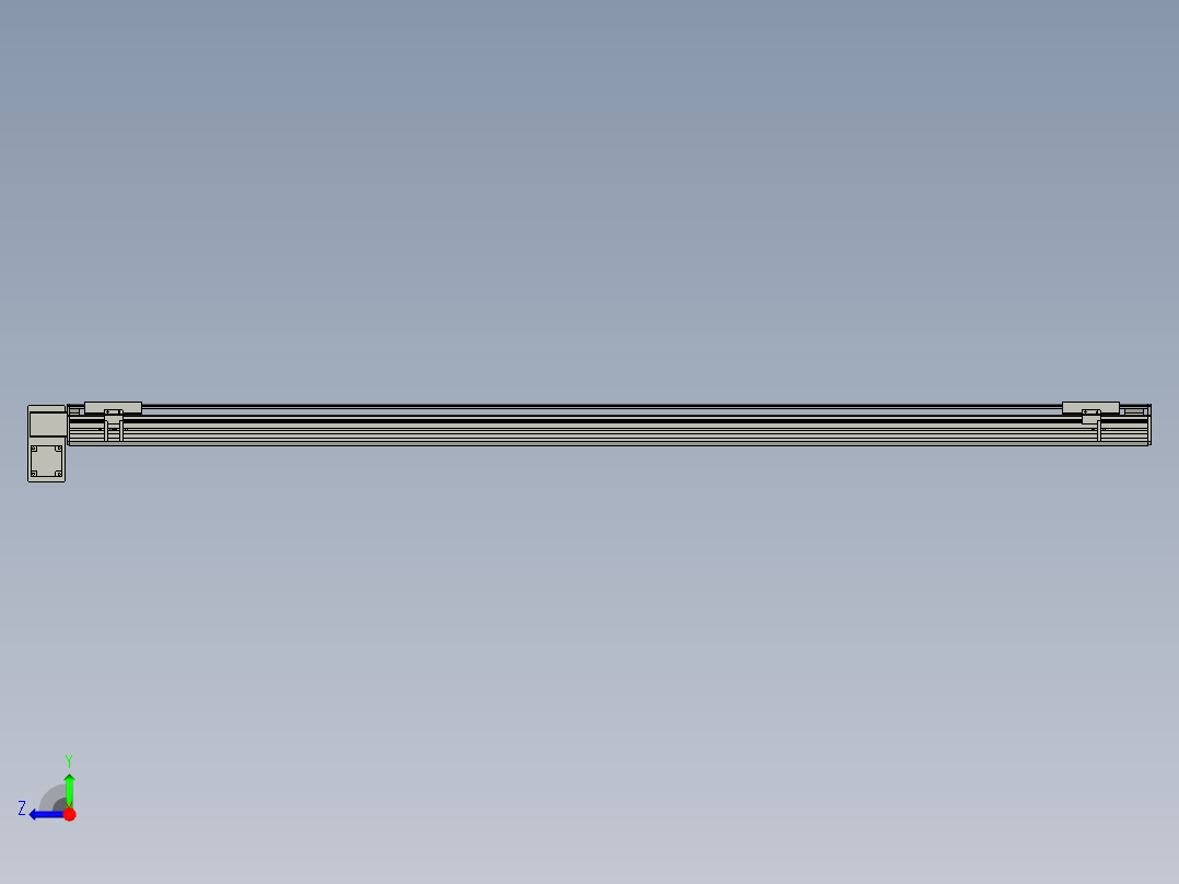 直线模组WG-LHB12-S1850-LD设计图纸右视图