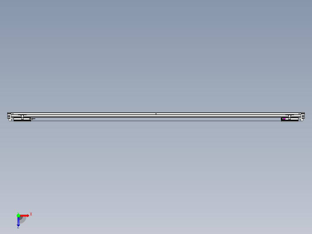 威洛博VL系列直线电机模组-2VL14S2-S2300俯视图