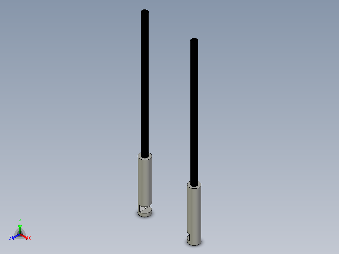 侧视光纤_对射型FT-F410正等轴测图