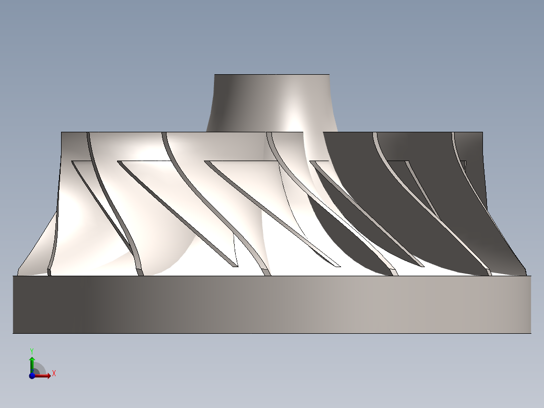 涡轮叶轮前视图