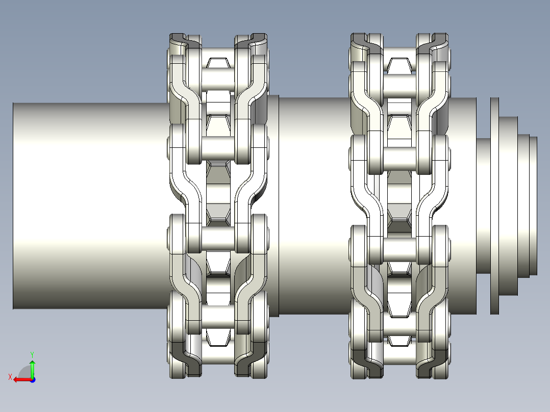 nventor 蜗轮蜗杆传动设计后视图