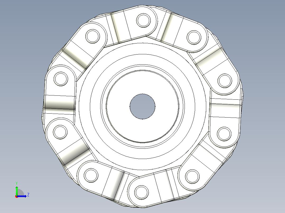 nventor 蜗轮蜗杆传动设计左视图