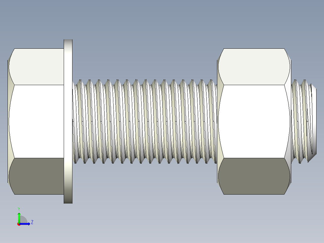 螺栓和六角螺母-1 12 - 6 UNC左视图