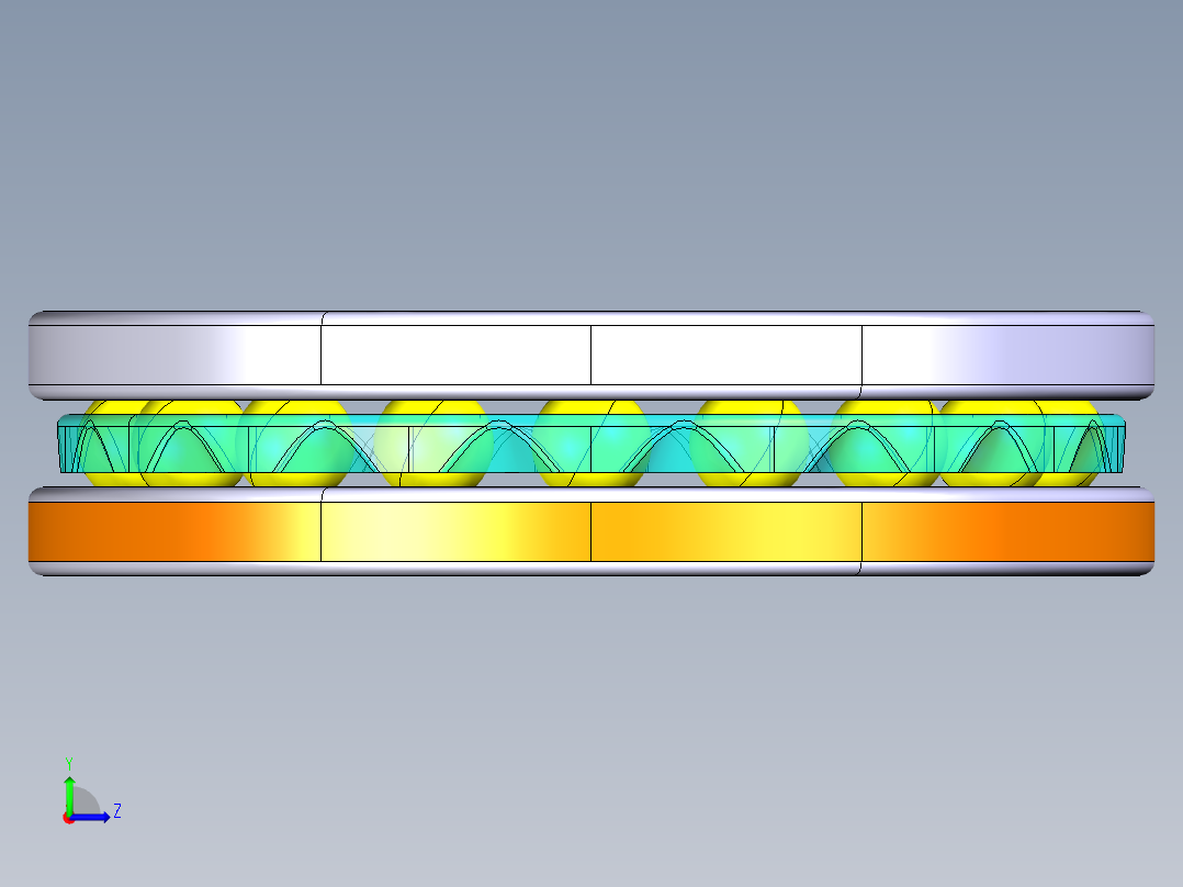 平面推力球轴承51106左视图