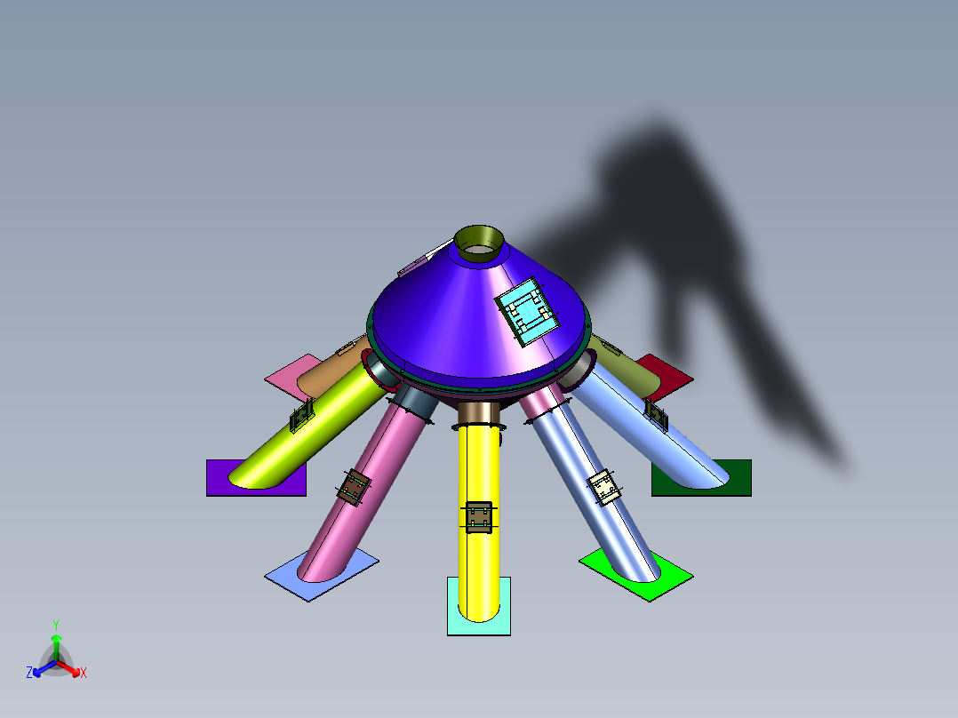 管道电动旋转式分配器主视图