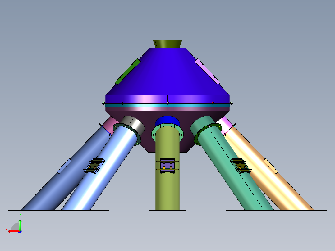 管道电动旋转式分配器后视图