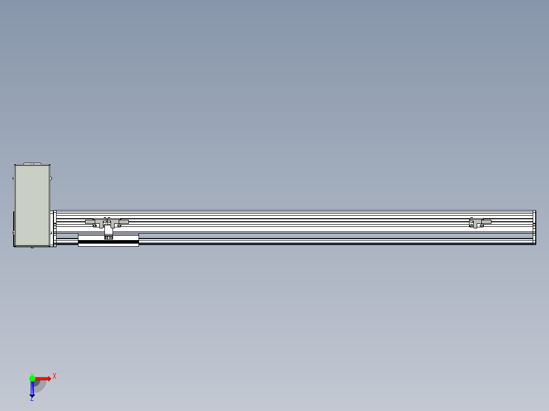 同步带滑台-半封闭B10H-L45-S650-RD-P40-D3俯视图