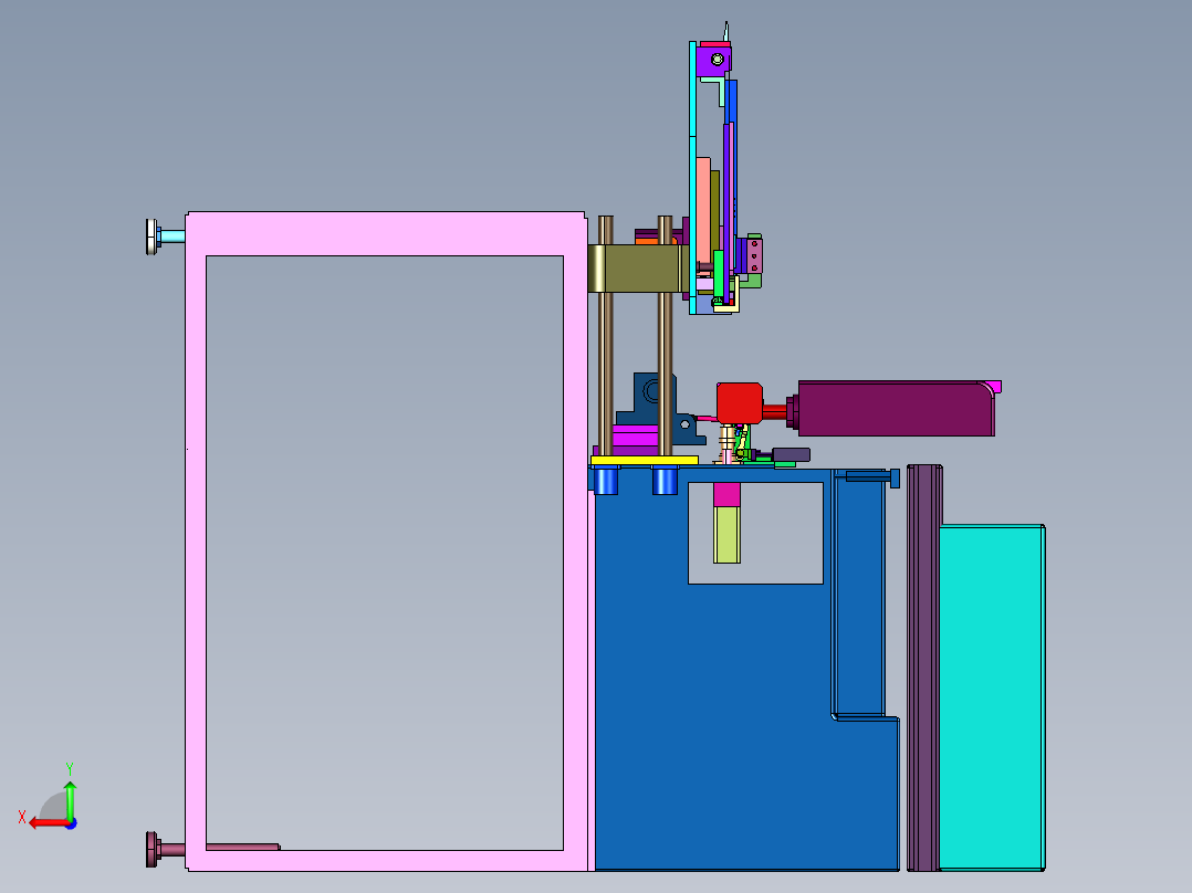 环形电子绕线机后视图