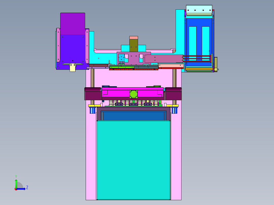 环形电子绕线机左视图