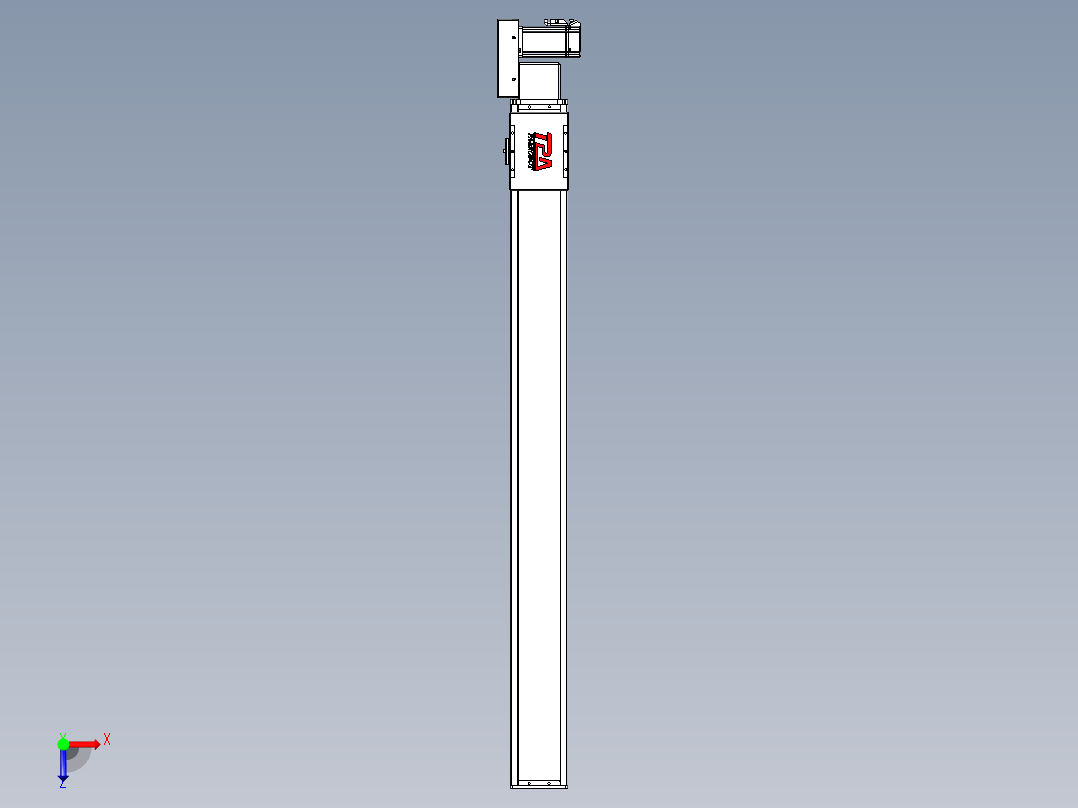 同步带全封闭直线模组TPA-HCB-110D-90-L1100-MR-C-P40-N3俯视图