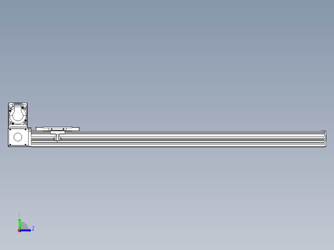 同步带全封闭直线模组TPA-HCB-110D-90-L800-LU-Y-P40-N3左视图