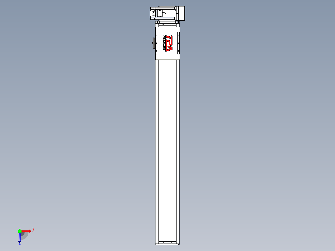 同步带全封闭直线模组TPA-HCB-110D-90-L800-LU-Y-P40-N3俯视图