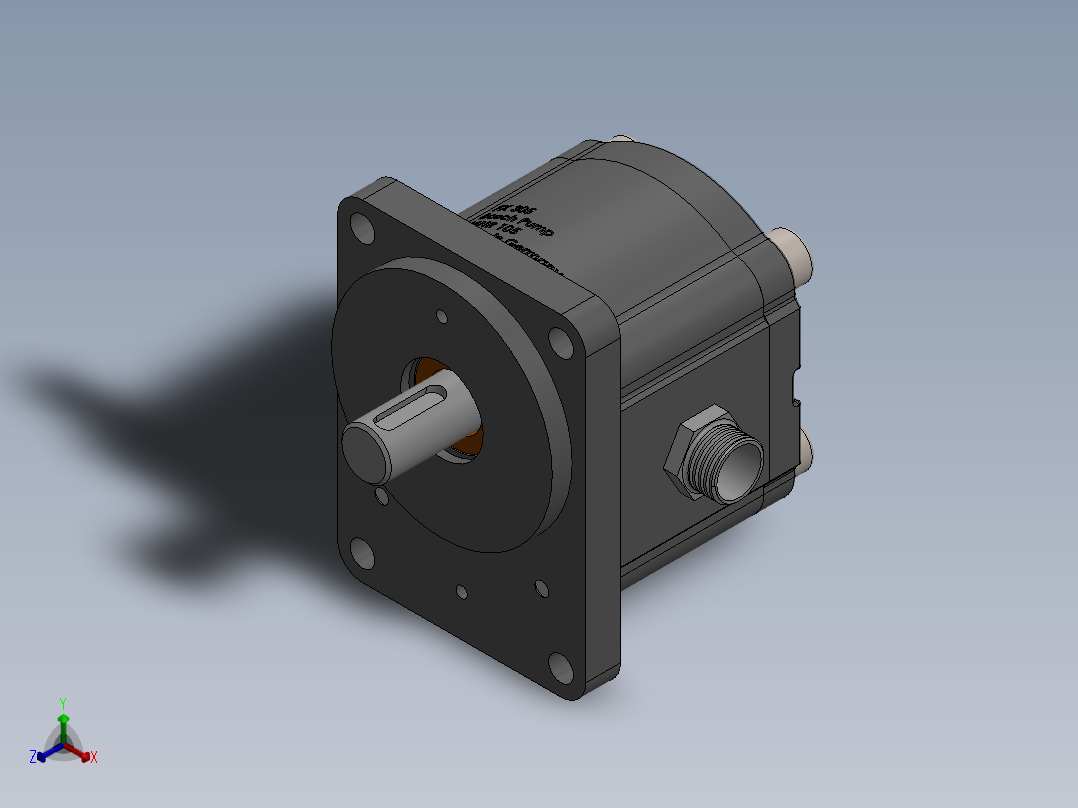 液压泵正等轴测图