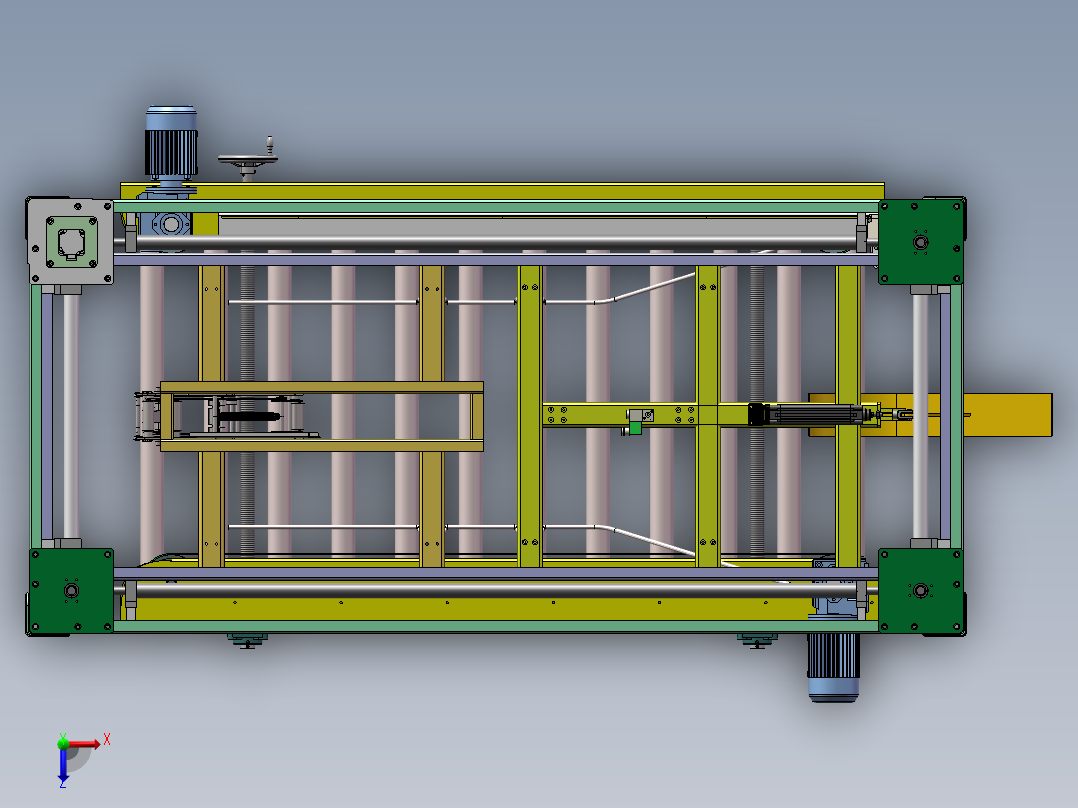 自动装箱机俯视图