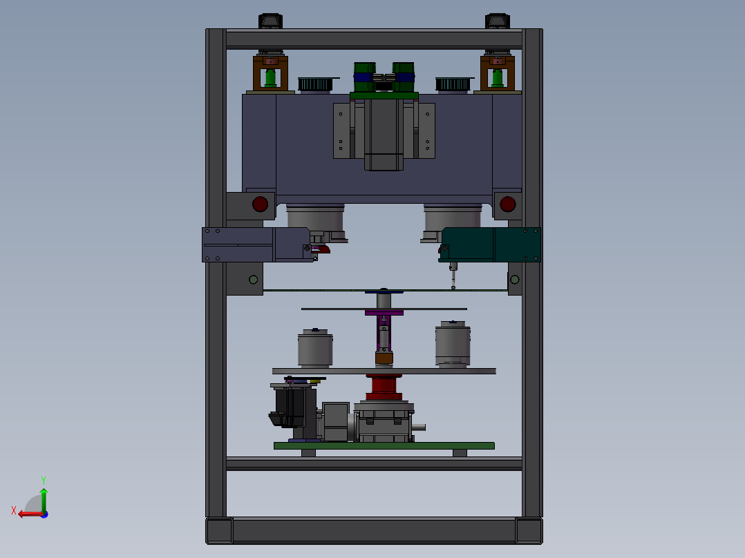全自动电机绕线机后视图