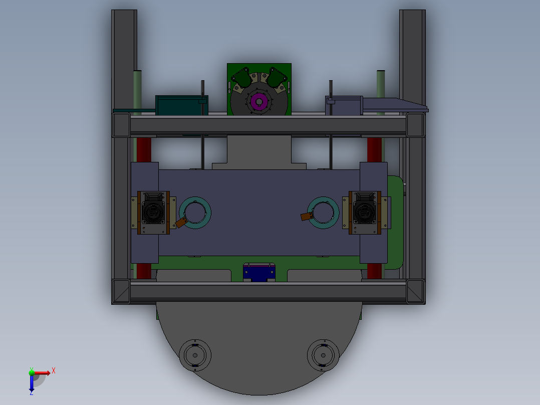全自动电机绕线机俯视图