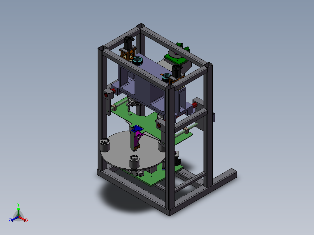 全自动电机绕线机正等轴测图