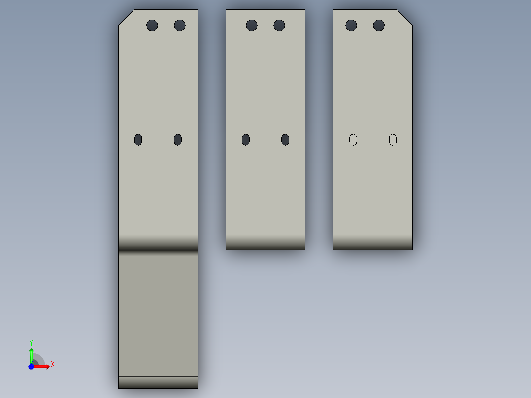 母线 E4.2 W 4000A 0.4kV 100x10x4 铜前视图