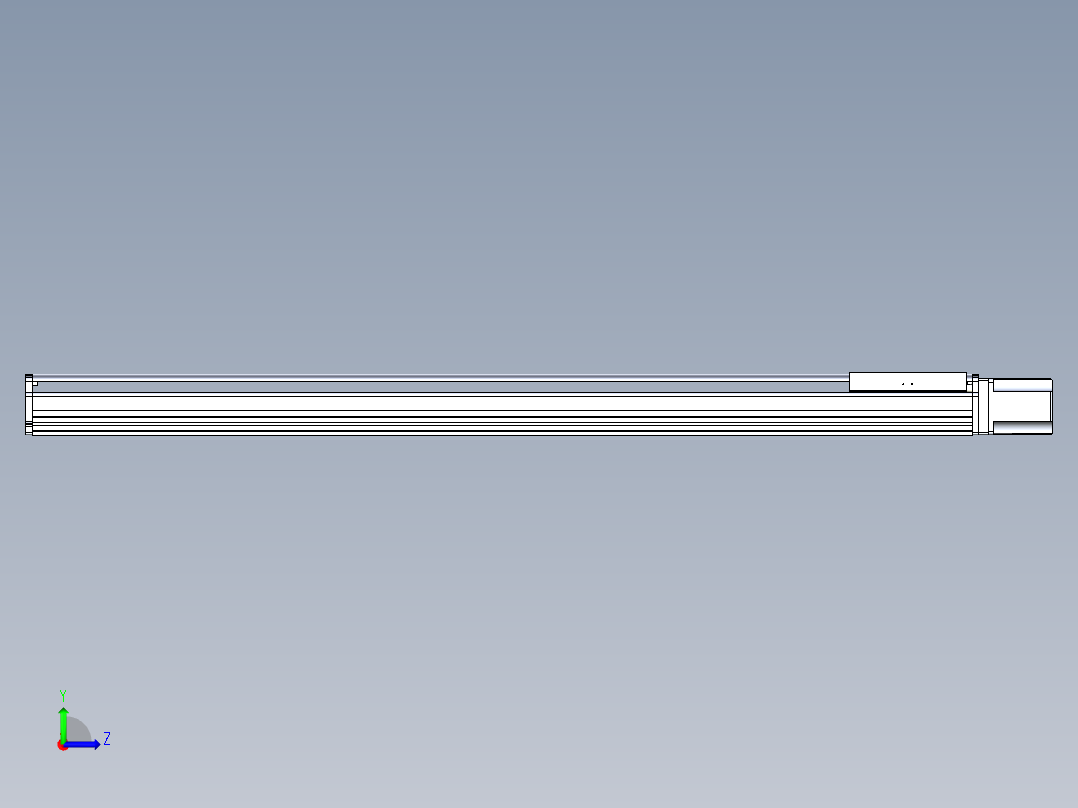 东锦丝杆传动-直线滑台模组DH270-C-L10-S1800-BC-T1000W-C3左视图