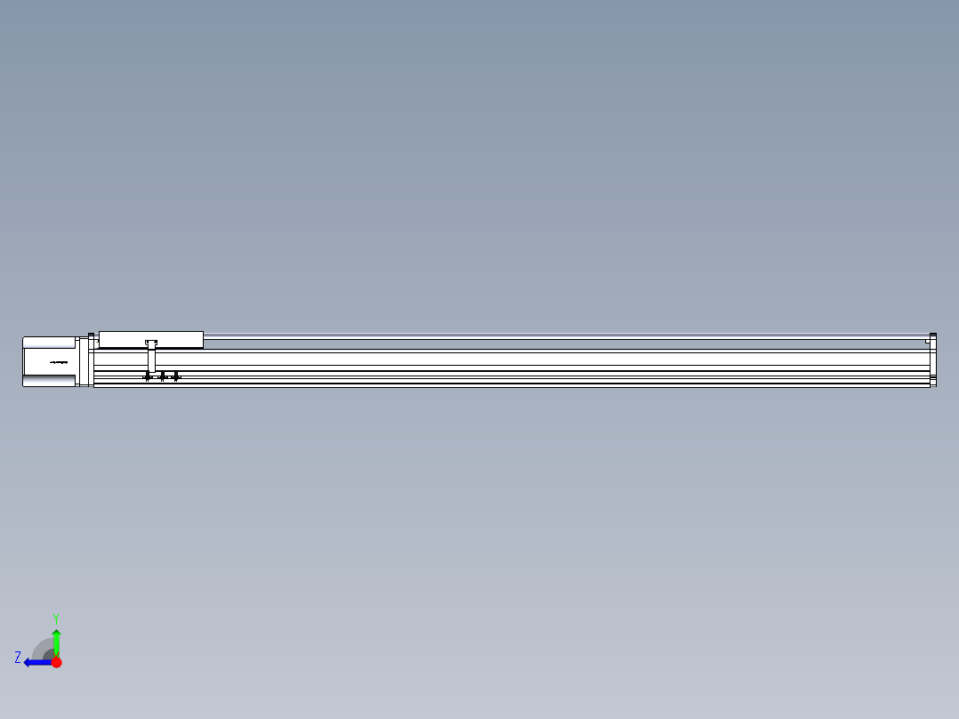 东锦丝杆传动-直线滑台模组DH270-C-L10-S1800-BC-T1000W-C3右视图
