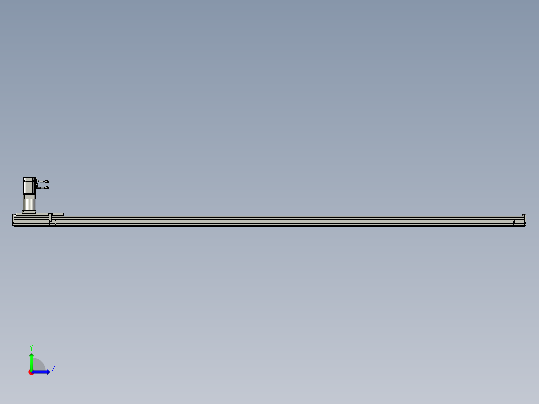 东锦齿条传动DH175G-L167-S2950-BU-减速机+750W左视图