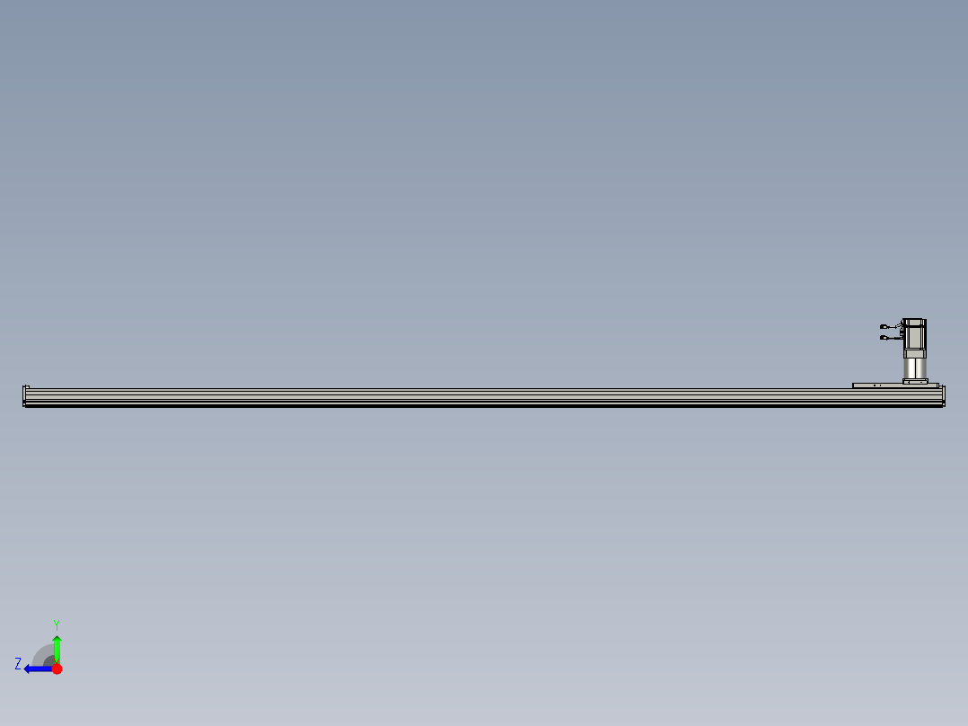 东锦齿条传动DH175G-L167-S2950-BU-减速机+750W右视图