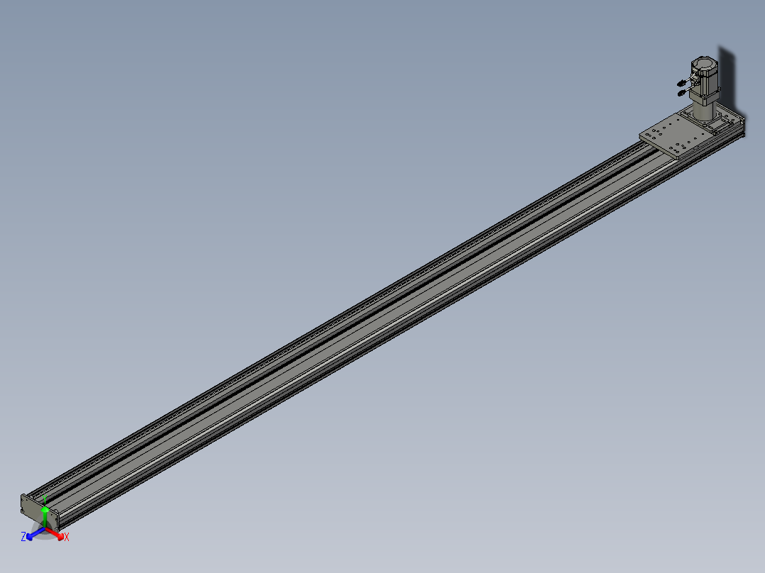 东锦齿条传动DH175G-L167-S2950-BU-减速机+750W正等轴测图