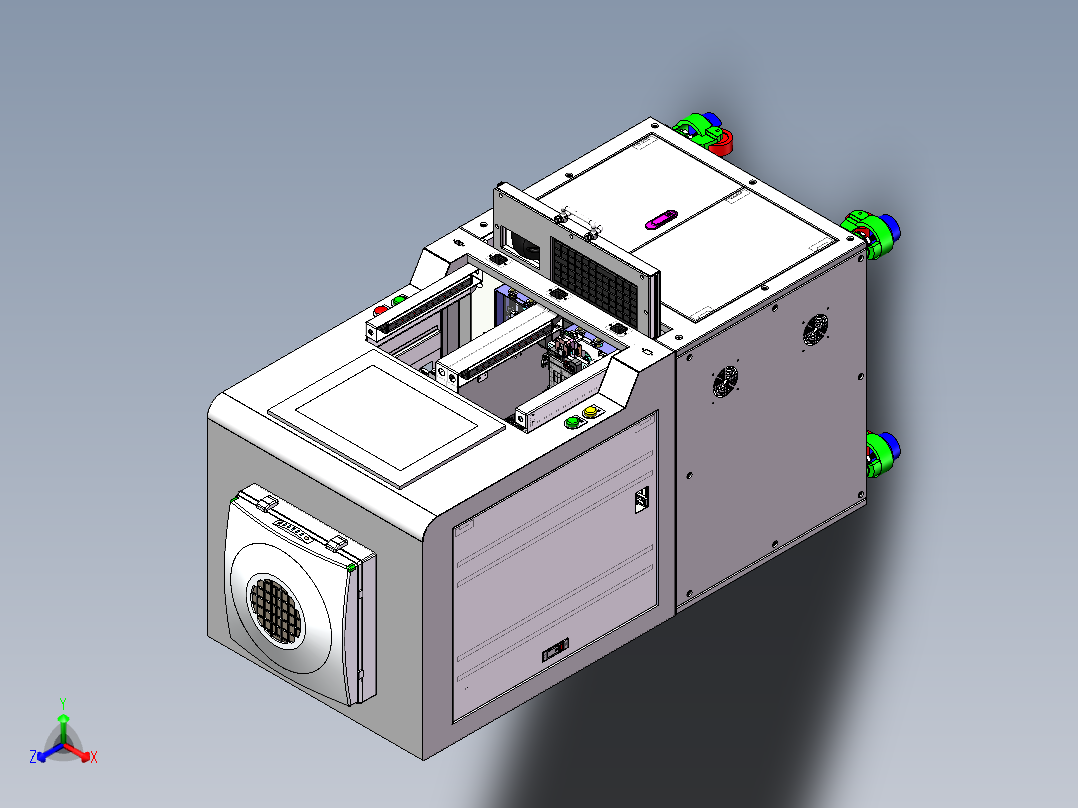 指纹测试设备sw17可编辑正等轴测图