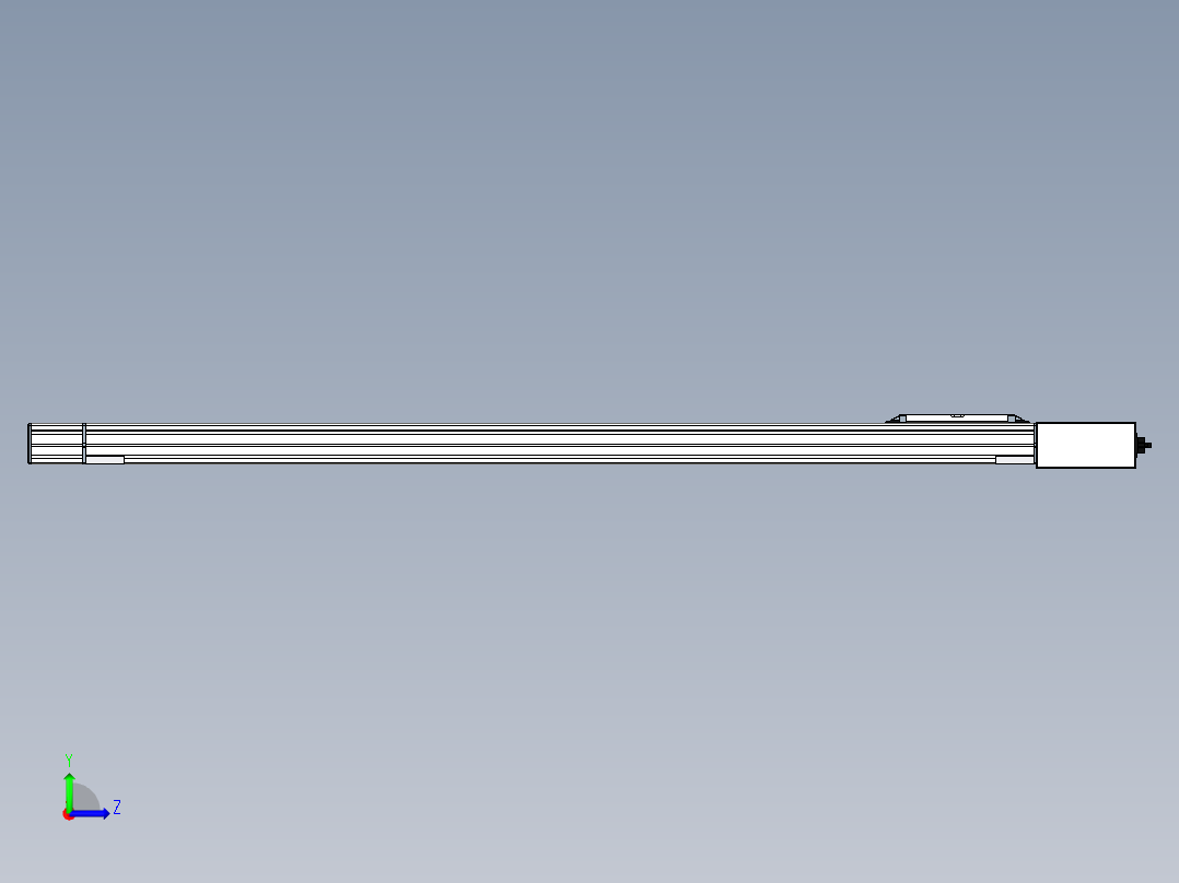 Toyo东佑达直线模组-M65-S-X52-1250-L-M40-C4左视图