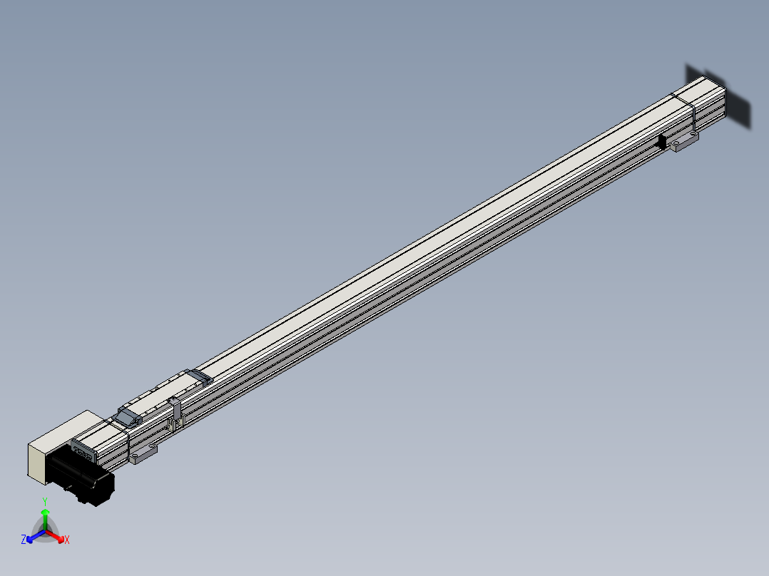 Toyo东佑达直线模组-M65-S-X52-1250-L-M40-C4正等轴测图