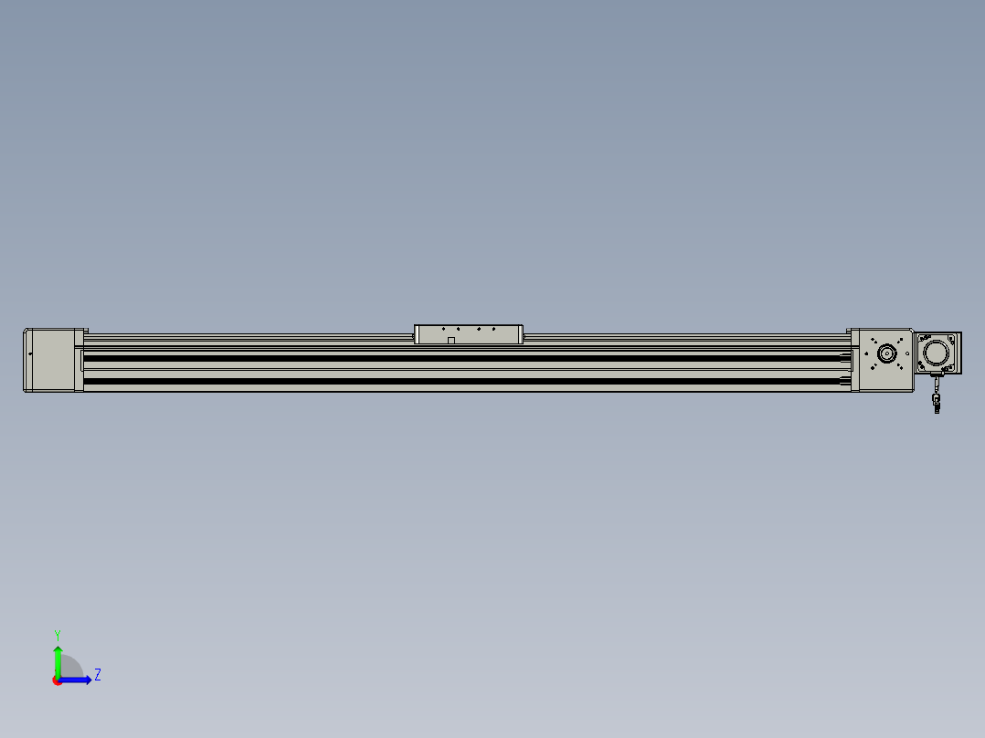 威洛博直线电机模组EB20-L224-S1400-BL-ZP75-MS3-5K左视图