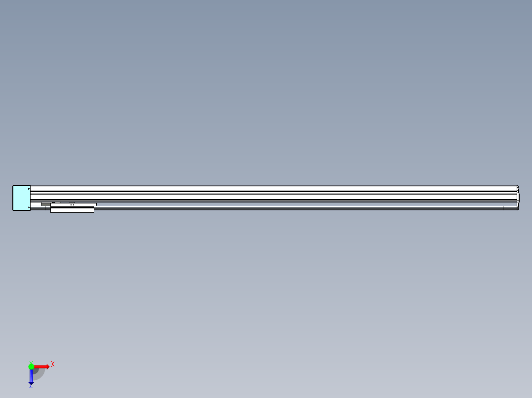 VF丝杆传动-一般环境VF14-Lxx-C-S1300-BL-ZP40-C3俯视图