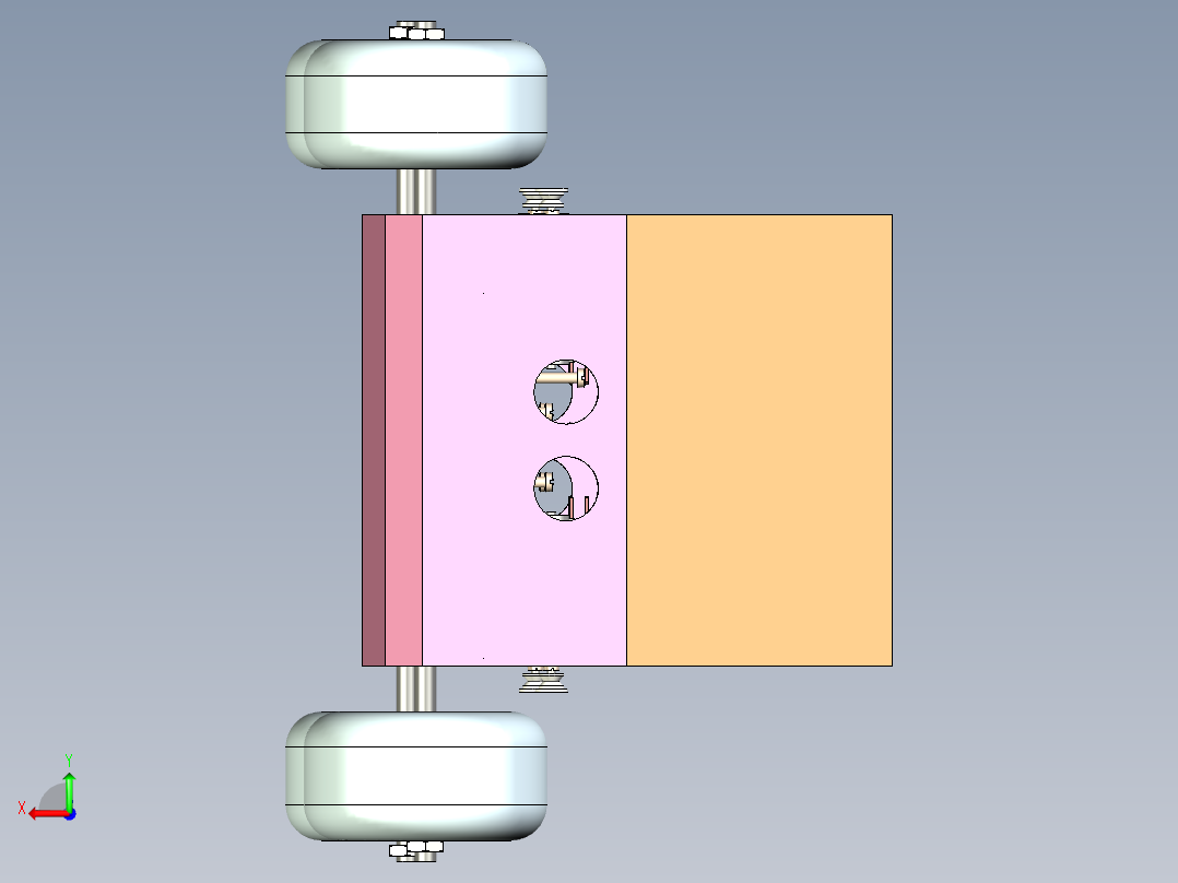 接料小车设计后视图