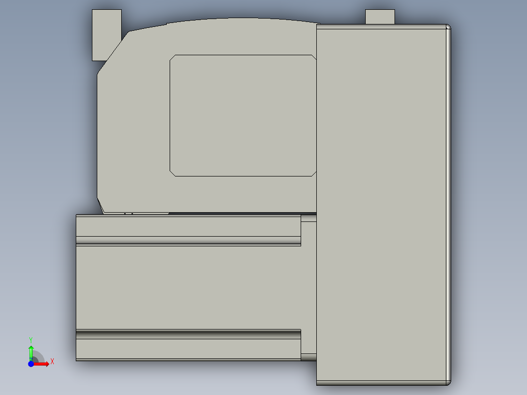 直线模组WG-LHB12-S650-RD设计图纸前视图