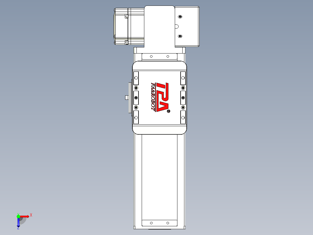 同步带全封闭直线模组TPA-HCB-85D-90-L100-LP-Y-P20-N3俯视图